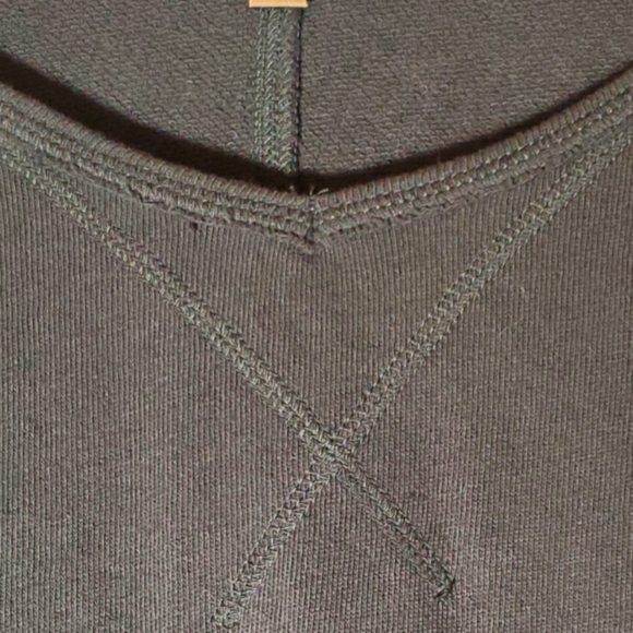 Free People "Charcoal" Grey Sequined Sleeve Top - Picture 4 of 11